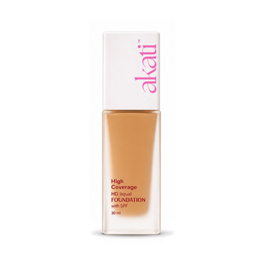 AKATI HD Liquid Foundation with SPF | 30ml | Shade F3 Warm Beige