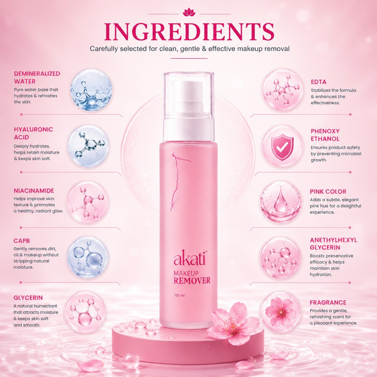 AKATI Makeup Remover | Deep Cleansing & Hydrating Formula